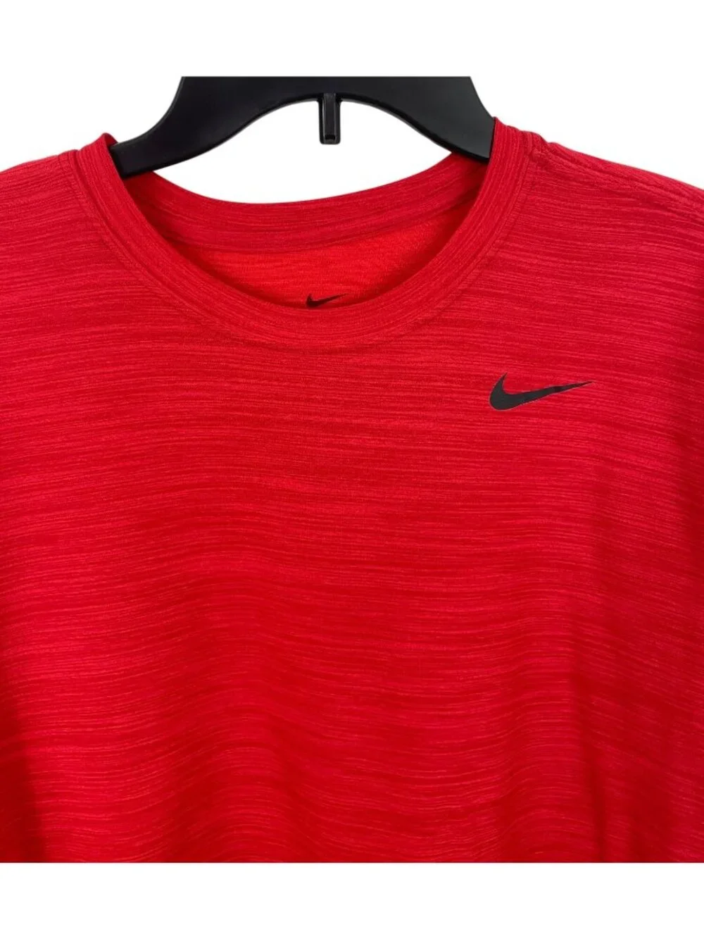 Nike Dri-Fit Red Heathered Short Sleeve T-Shirt Mens Size Large